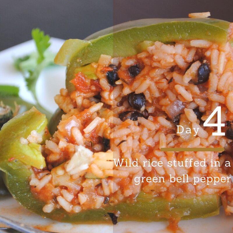 Wild Rice in Green Bell Pepper