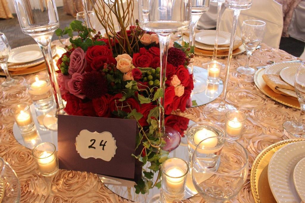 Wedding reception table