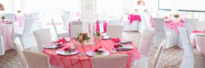 pink table set up